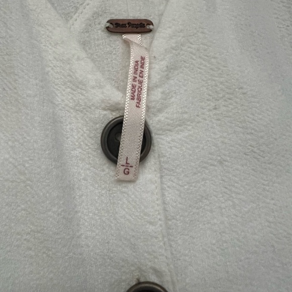 Free People white lined jumpsuit, size large - Picture 7 of 7